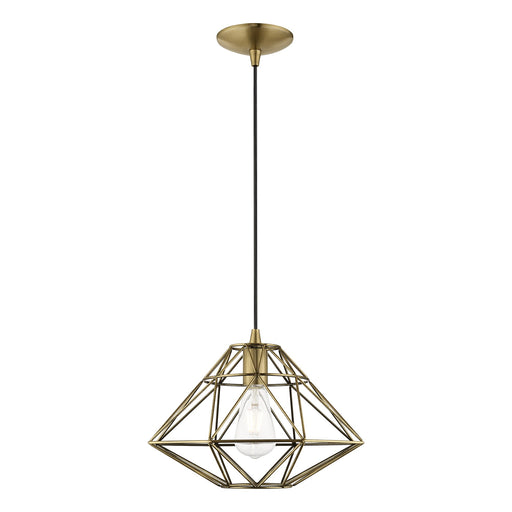Knox 13.5" Pendant in Antique Brass