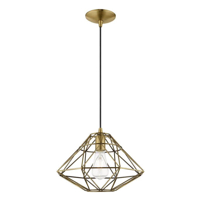 Knox 13.5" Pendant in Antique Brass