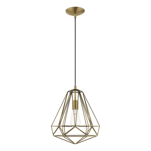 Knox 12.25" Pendant in Antique Brass