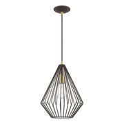 Linz Pendant in Bronze with Antique Brass Accents