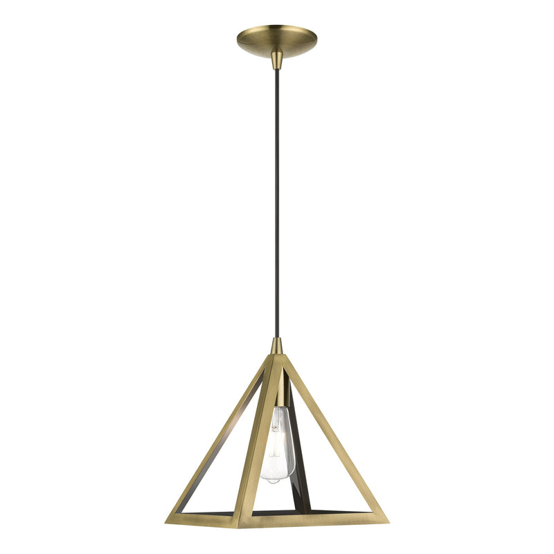 Pinnacle Pendant in Antique Brass