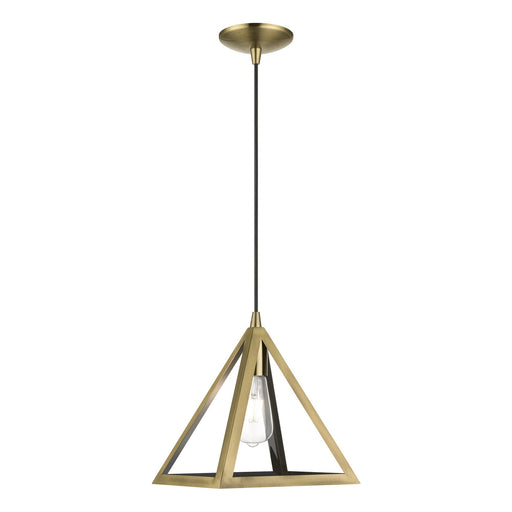 Pinnacle Pendant in Antique Brass