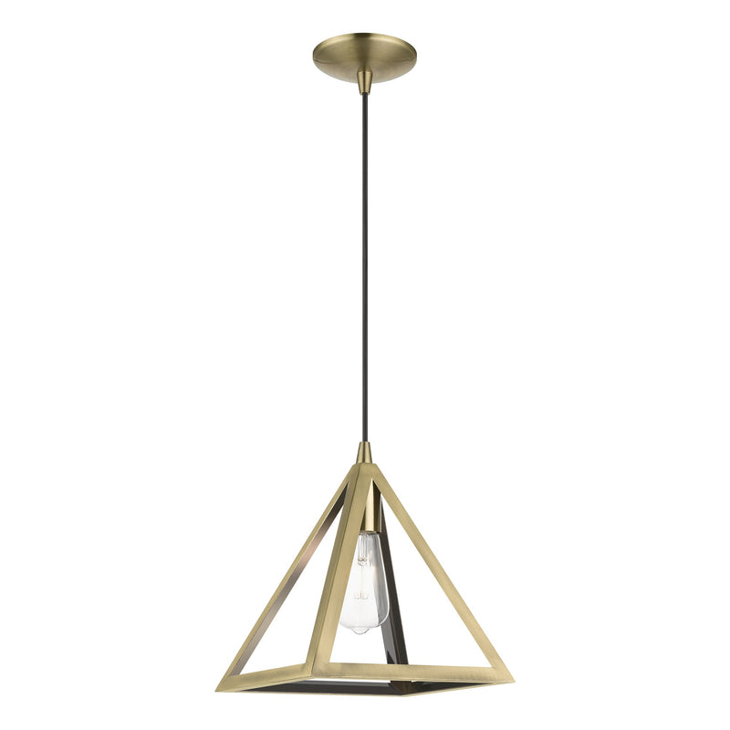 Pinnacle Pendant in Antique Brass
