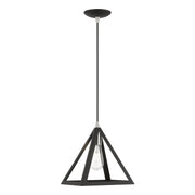Pinnacle Pendant in Black with Brushed Nickel Accents