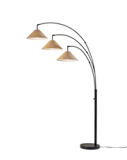 Braxton 3-Light Arc Floor Lamp in Dark Bronze