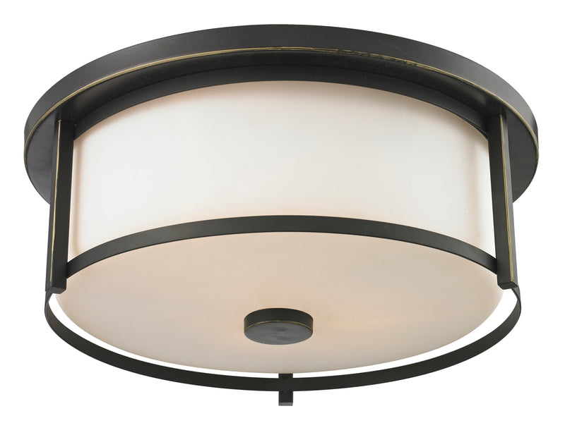 Savannah 3 Light 15.75" Flush Mount in Olde Bronze