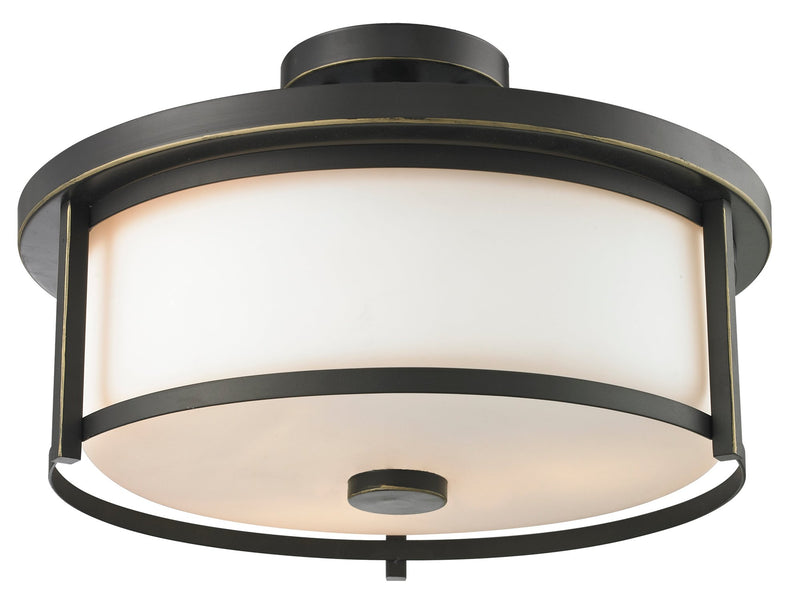 Savannah 3 Light 15.75" Semi Flush Mount in Olde Bronze