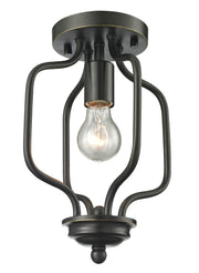 Cardinal 1 Light 8" Flush Mount in Olde Bronze