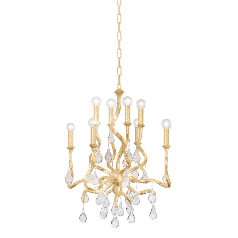 Aveline 8-Light Chandelier in Gold Leaf