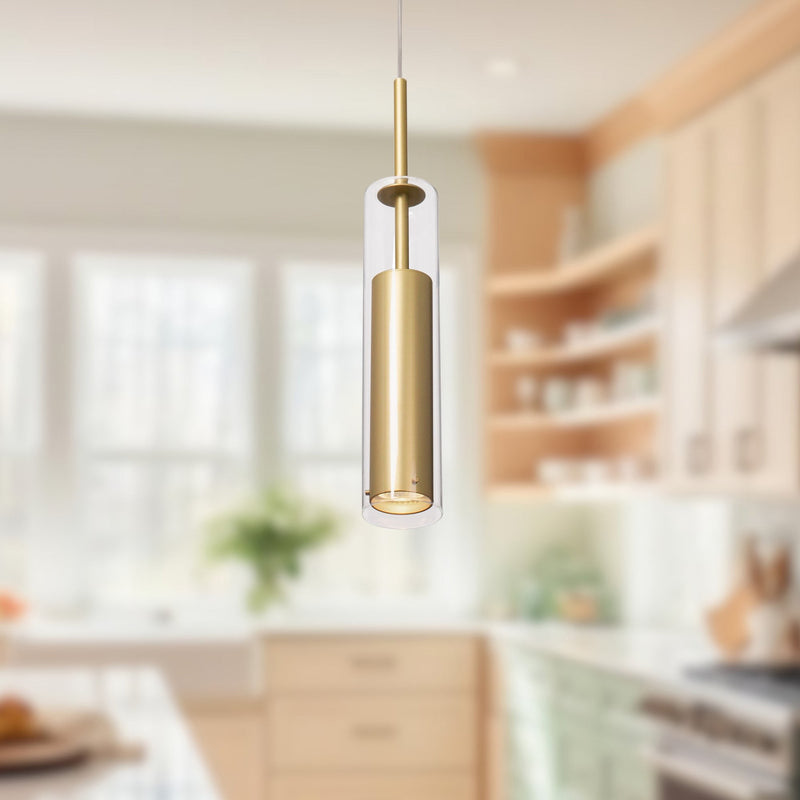 Jarvis 3" Mini Pendant in Brushed Gold