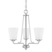 Braylon 3-Light Chandelier in Brushed Nickel