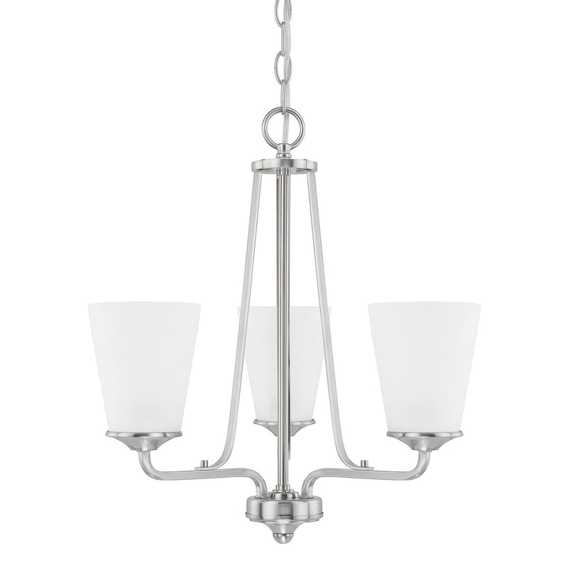 Braylon 3-Light Chandelier in Brushed Nickel