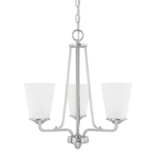 Braylon 3-Light Chandelier in Brushed Nickel