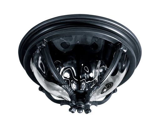 Camden VX 3 Light Outdoor Flush Mount in Black