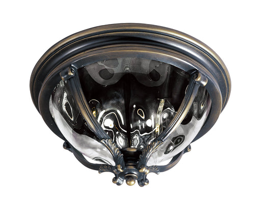 Camden VX 3 Light Outdoor Flush Mount in Golden Bronze