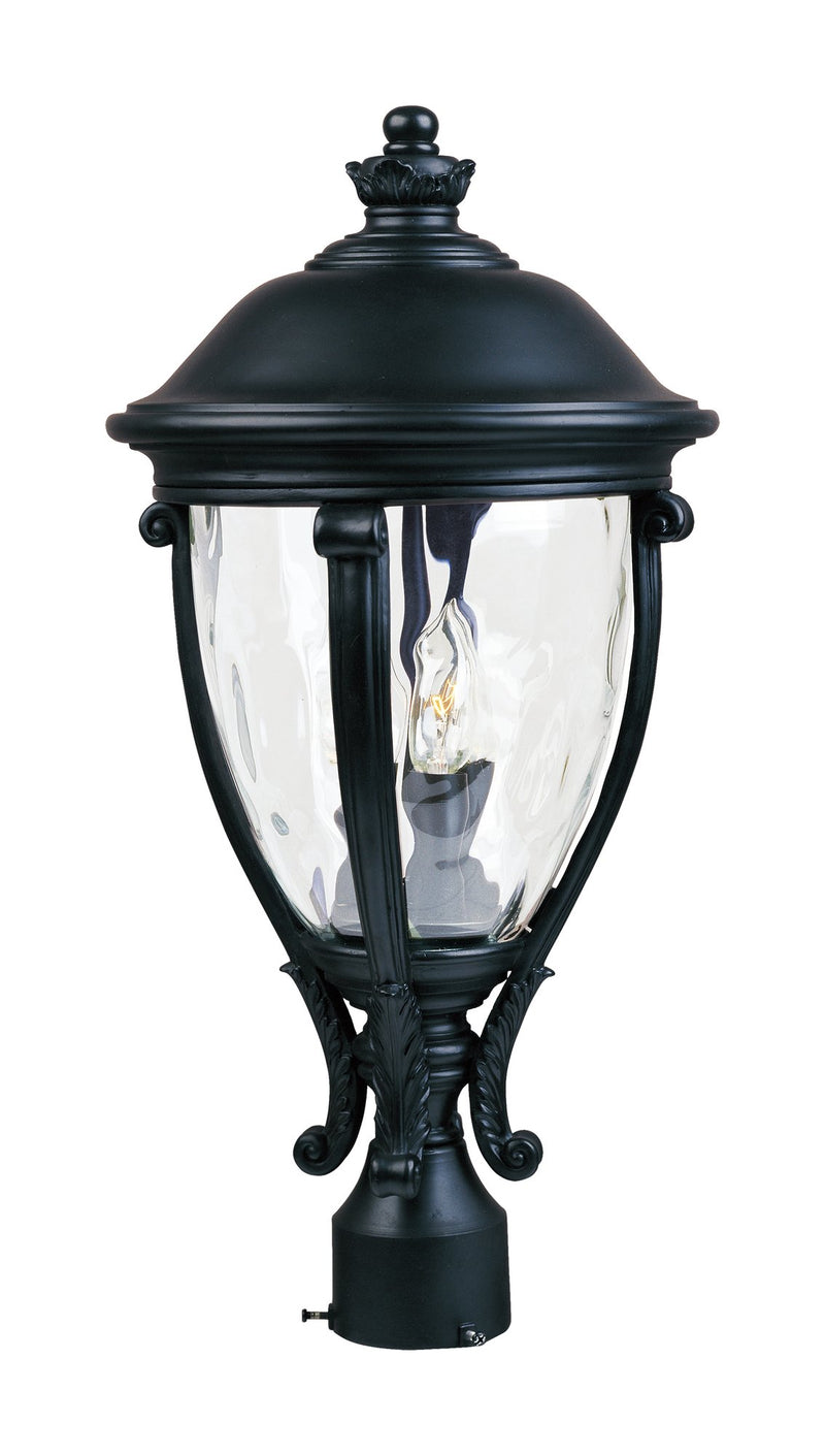 Camden VX 3 Light Outdoor Post Lantern in Black