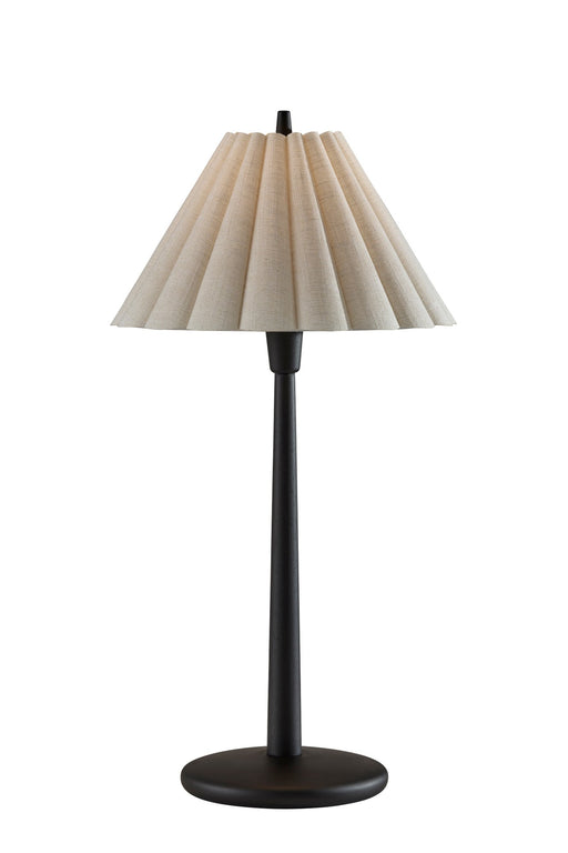 Scallop Table Lamp in Black Wood