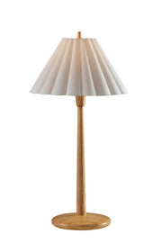 Scallop Table Lamp in Natural Wood