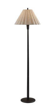 Scallop Floor Lamp in Black Wood