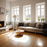 Scallop Floor Lamp in Black Wood