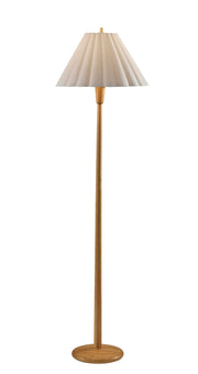 Scallop Floor Lamp in Natural Wood