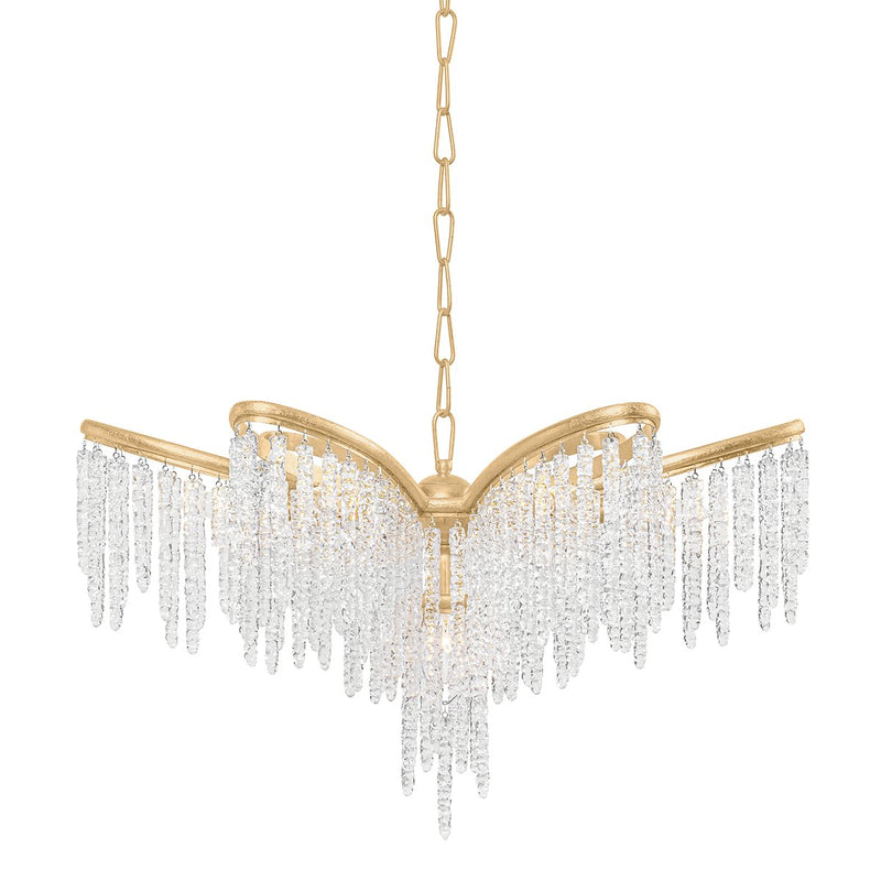 Pandora 7-Light Chandelier in Gold Leaf