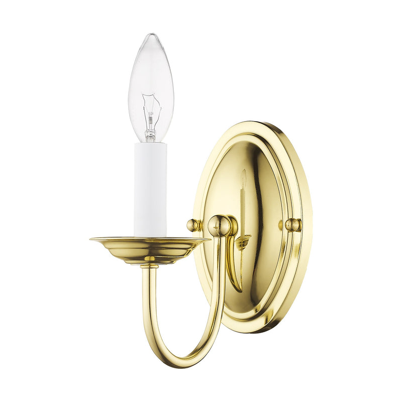 Home Basics Wall Sconce in Polished Brass