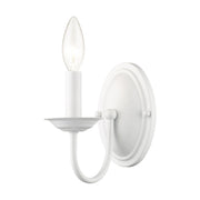 Home Basics Wall Sconce in White