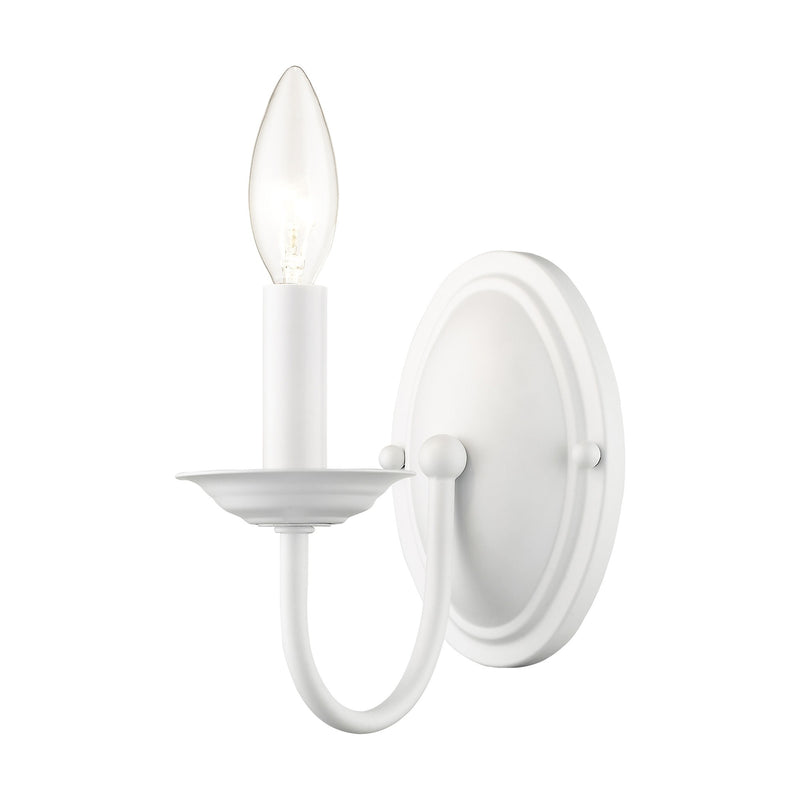 Home Basics Wall Sconce in White