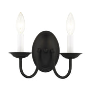 Home Basics 2-Light Double Wall Sconce in Black