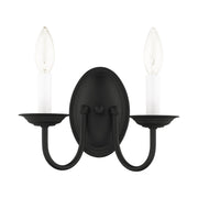 Home Basics 2-Light Double Wall Sconce in Black