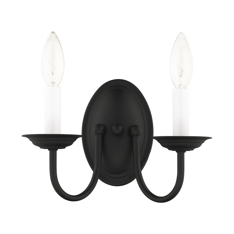 Home Basics 2-Light Double Wall Sconce in Black