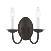 Home Basics 2-Light Double Wall Sconce in Bronze