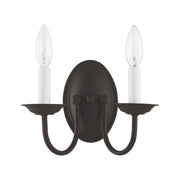 Home Basics 2-Light Double Wall Sconce in Bronze