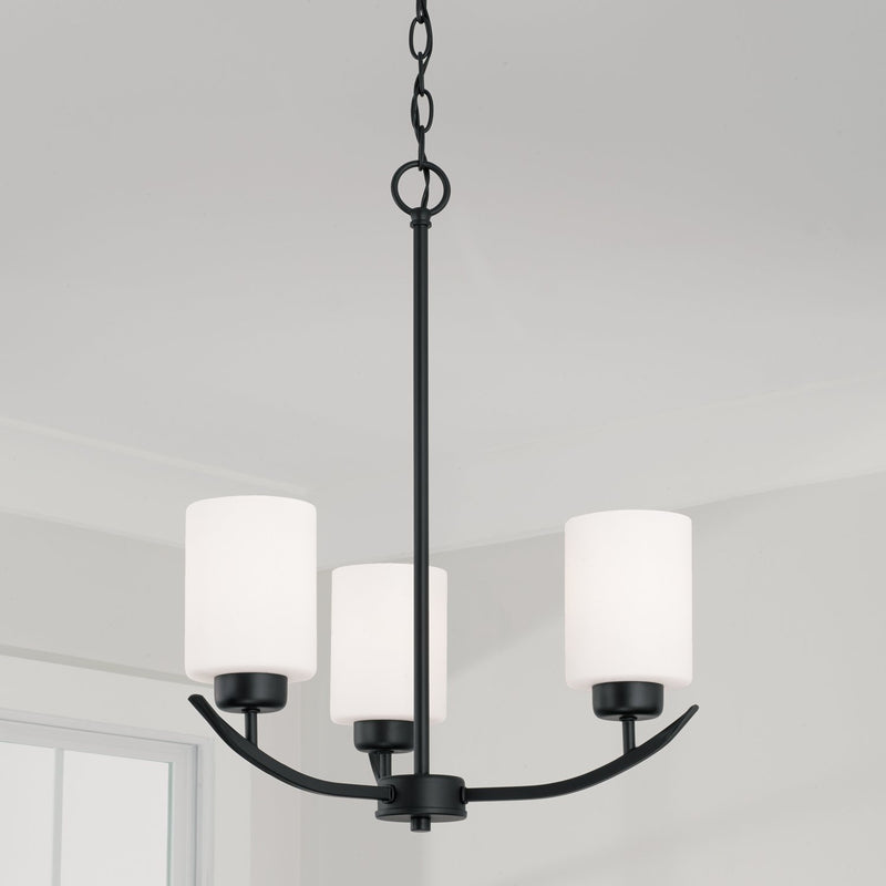 Dixon 3-Light Chandelier in Matte Black
