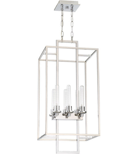 Cubic 6 Light 15.5" Foyer in Chrome
