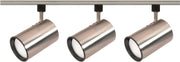 3-Light Track Light Kit with 4.5" Cylinder Heads in Brushed Nickel