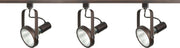 3-Light Track Light Kit with 4" Heads in Russet Bronze