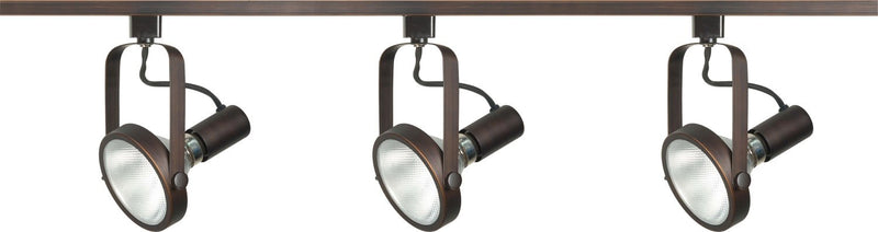 3-Light Track Light Kit with 4" Heads in Russet Bronze