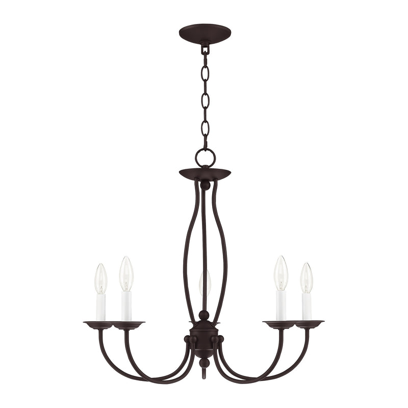 Home Basics 5-Light 23" Chandelier in Bronze