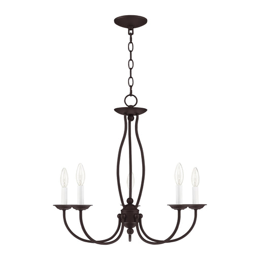 Home Basics 5-Light 23" Chandelier in Bronze