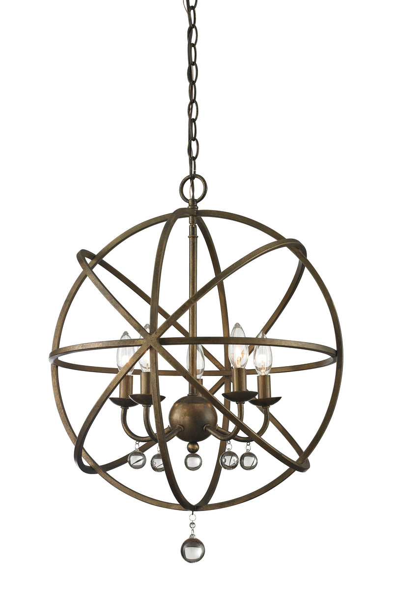 Acadia 5 Light 20" Chandelier in Golden Bronze