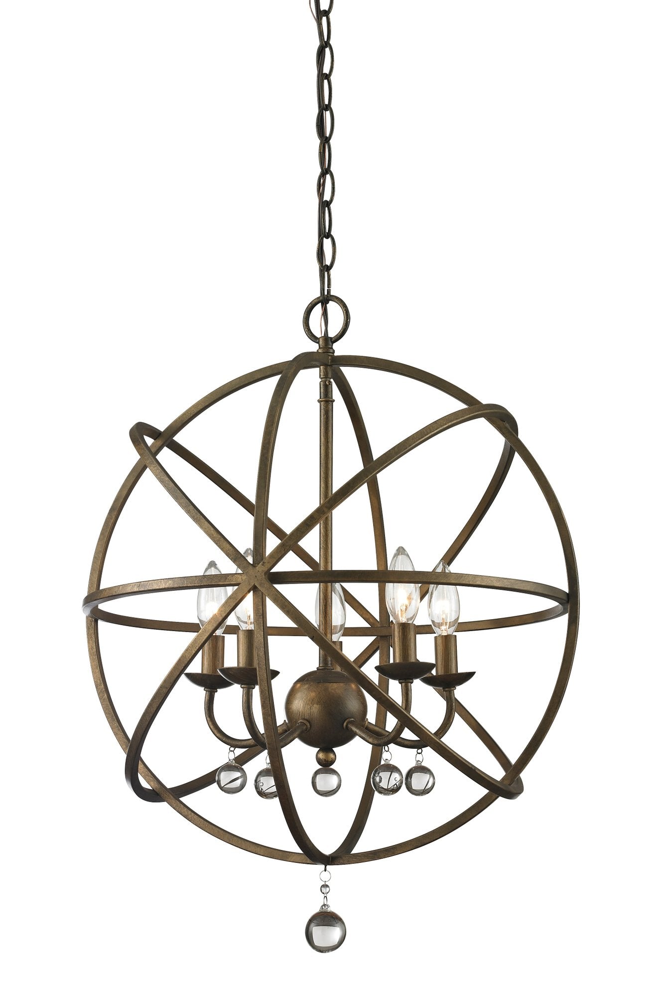 Acadia 5 Light 20" Chandelier in Golden Bronze