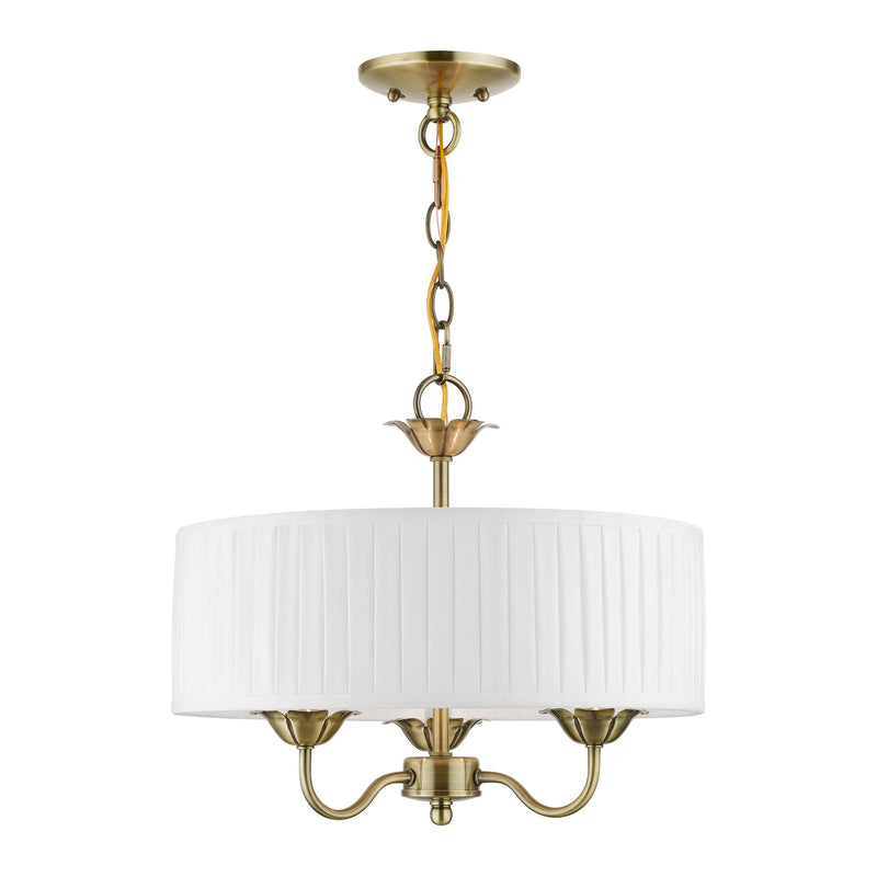 Edinburgh 3-Light Chandelier in Antique Brass
