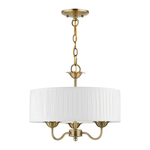 Edinburgh 3-Light Chandelier in Antique Brass