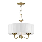 Edinburgh 3-Light Chandelier in Antique Brass