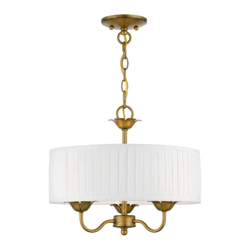 Edinburgh 3-Light Chandelier in Antique Gold Leaf