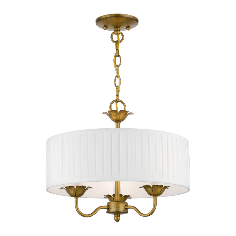 Edinburgh 3-Light Chandelier in Antique Gold Leaf
