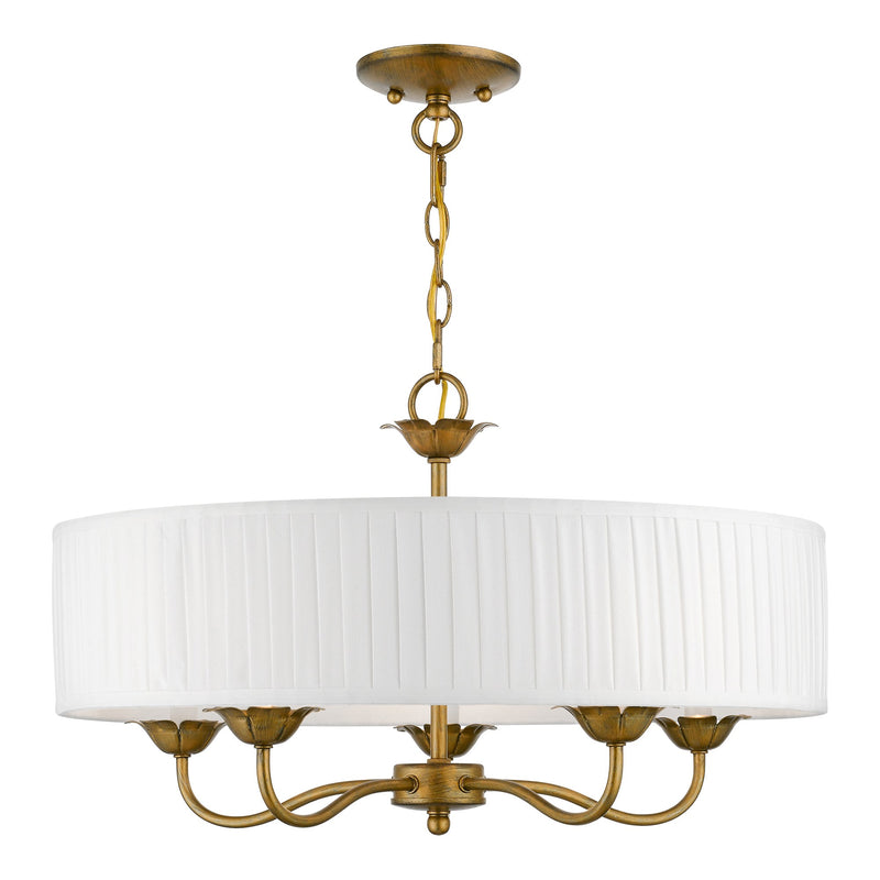 Edinburgh 5-Light Chandelier in Antique Gold Leaf