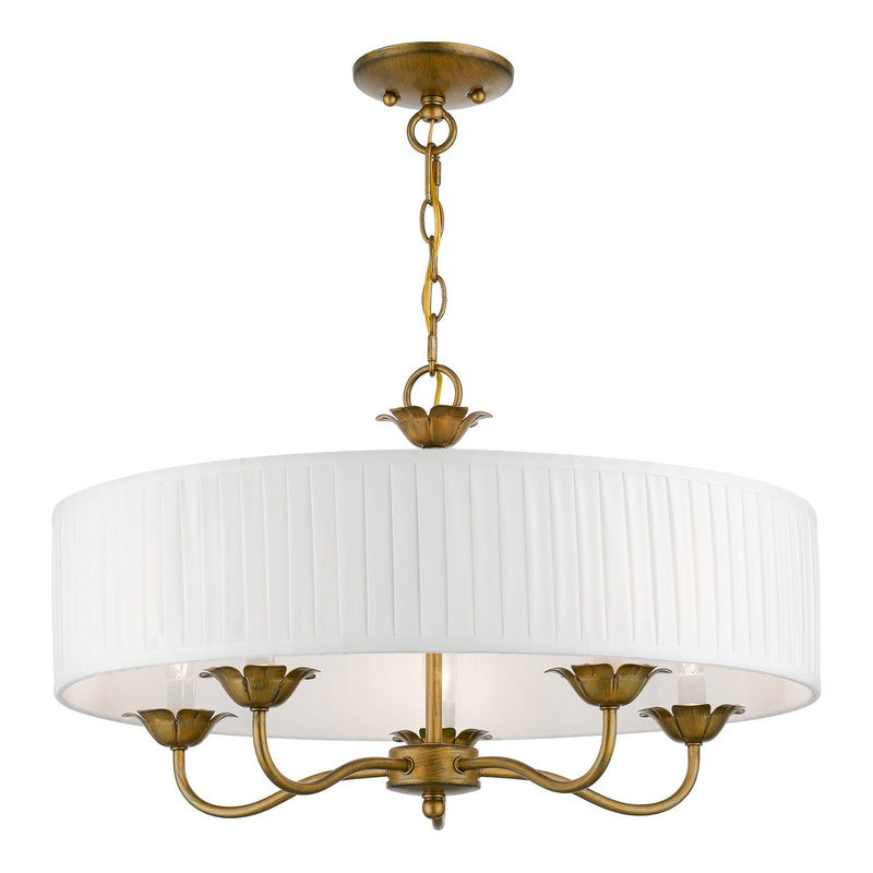 Edinburgh 5-Light Chandelier in Antique Gold Leaf